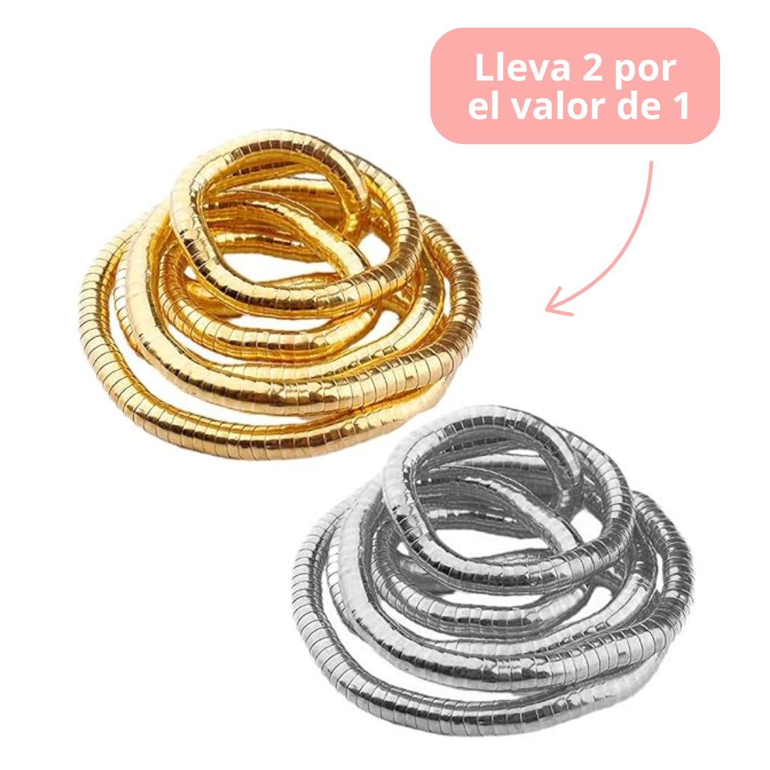 Metal Chic SNAKE ABSTRACT® / Collar Multiproposito 2x1