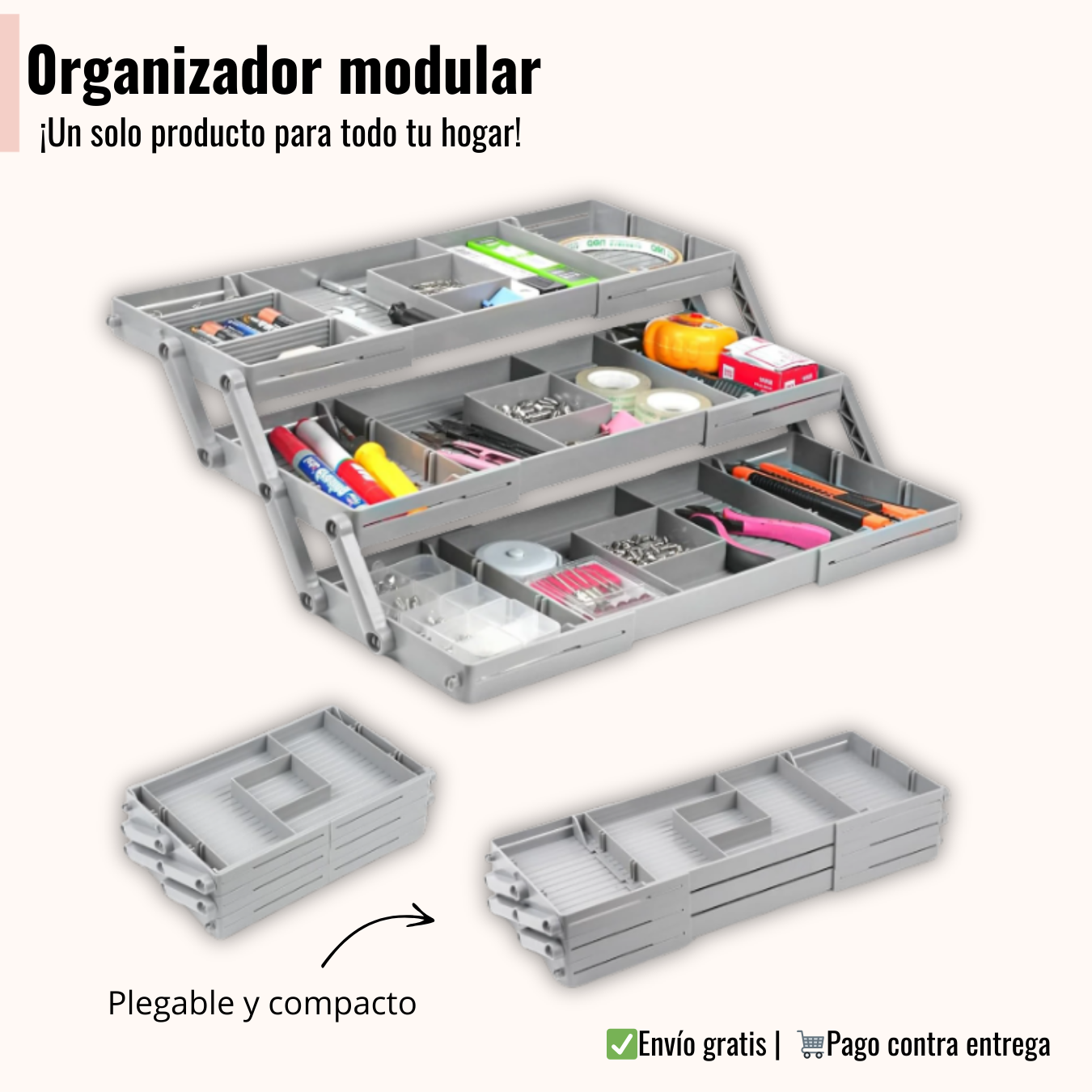 Organizador de Cajones expandible x 3 Niveles