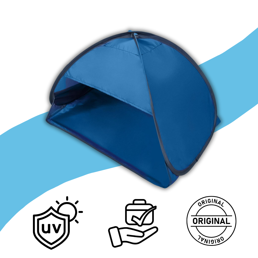 Sombrilla facial plegable / color azul