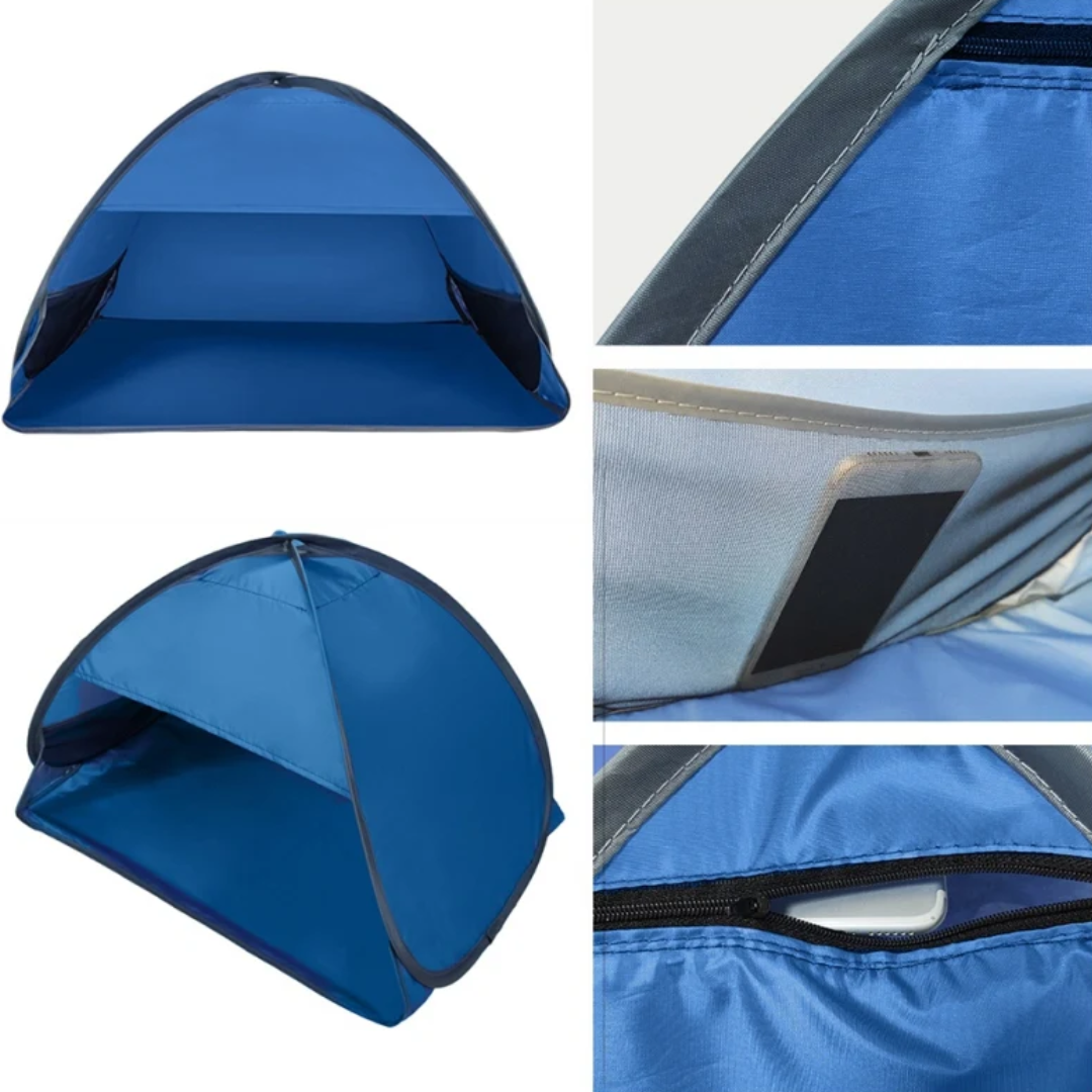 Sombrilla facial plegable / color azul
