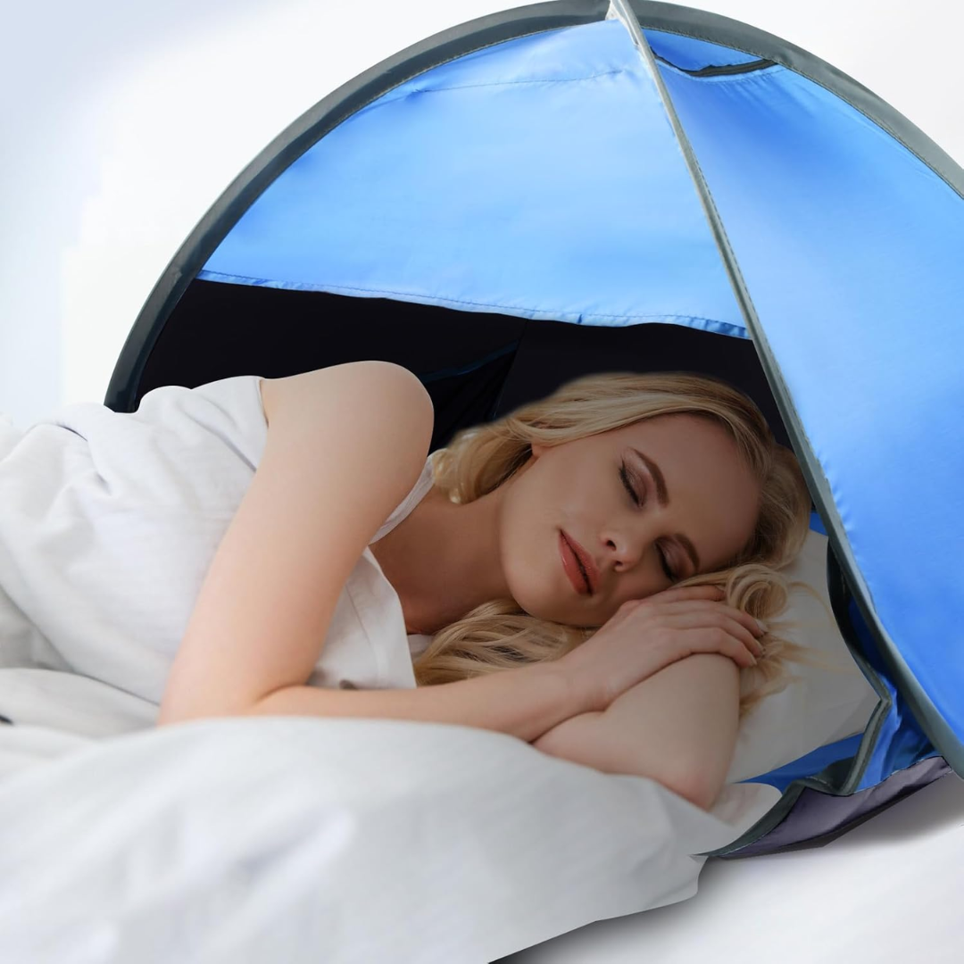 Sombrilla facial plegable / color azul