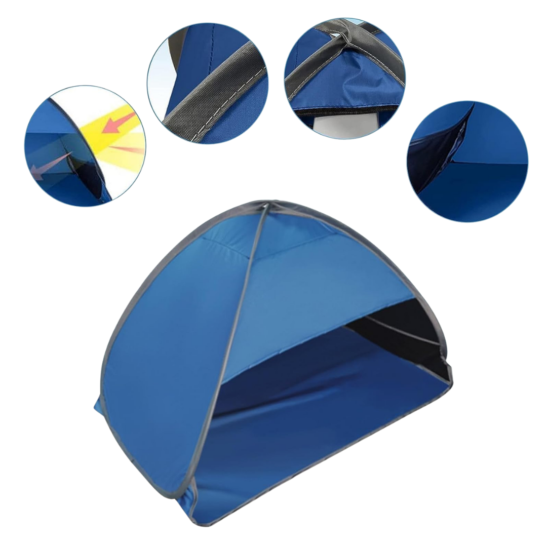 Sombrilla facial plegable / color azul