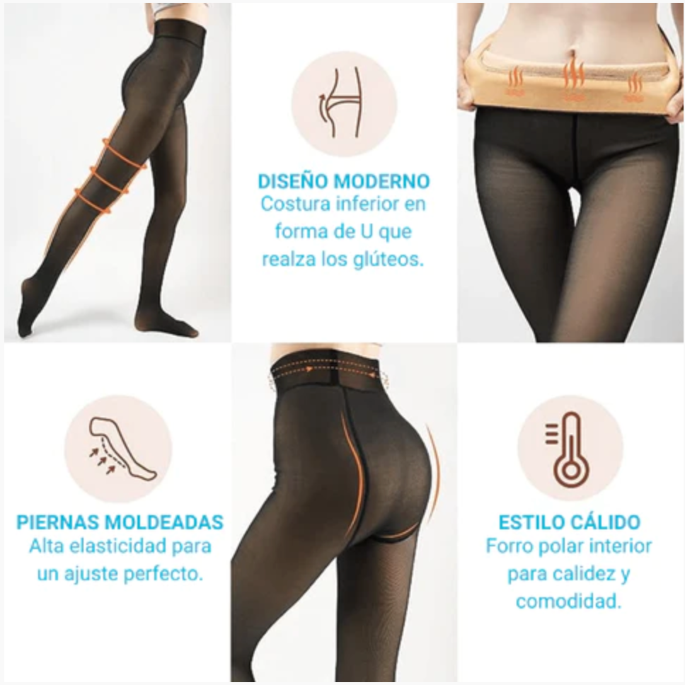 Medias translucidas para el frío