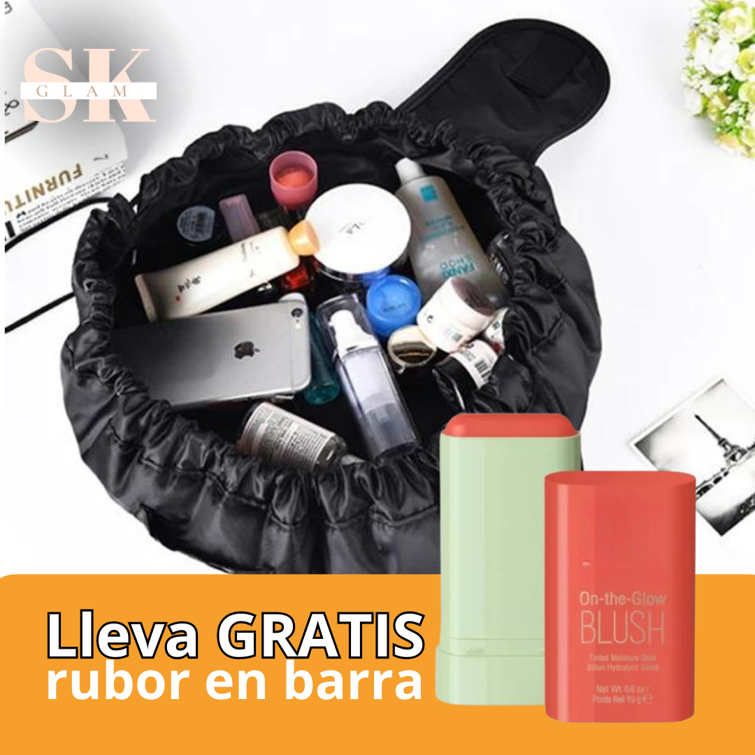 COSMETIQUERA DE MAQUILLAJE + GRATIS RUBOR ROSADO